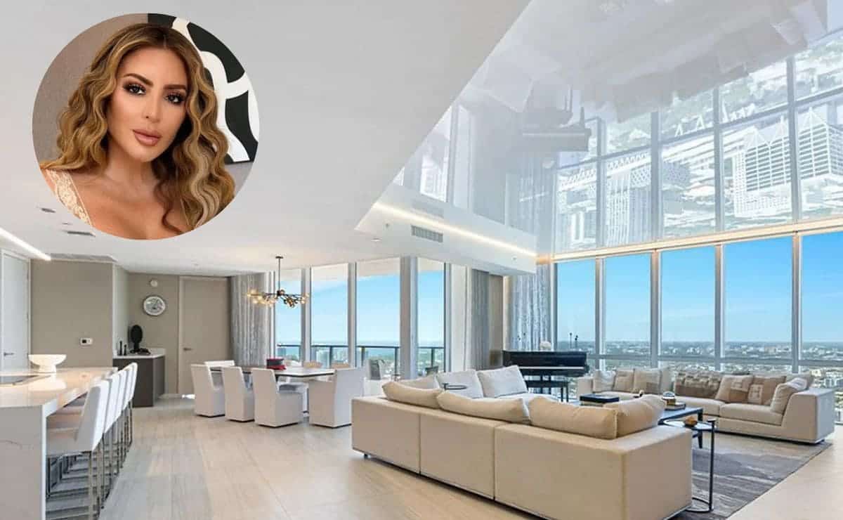 penthouse florida famous celebrity|luxury comfort gymnasium lounge|classic decoration florid architecture|private elevator lobby swimming pool|larsa pippen florida home