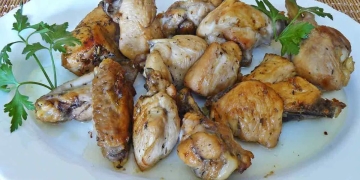 pollo al ajillo cerveza