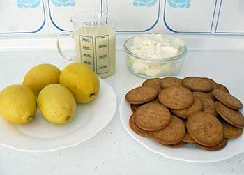 tarta de galletas y limón
