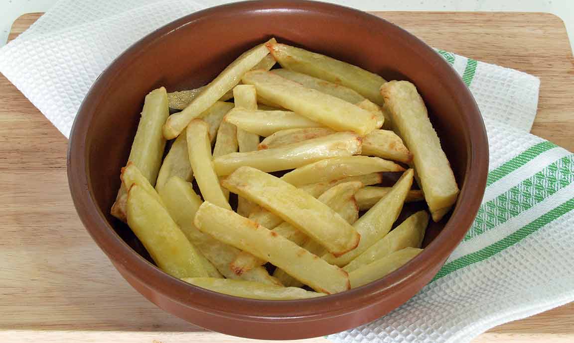 Soporte para hacer patatas chips en el microondas y sin aceite 