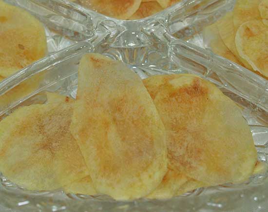 Patatas chips al microondas