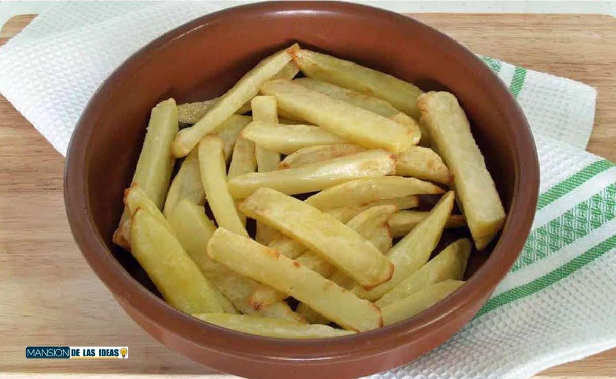 Receta de patatas fritas con piel