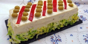 pastel frío atún