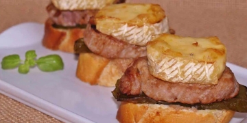 montadito solomillo queso