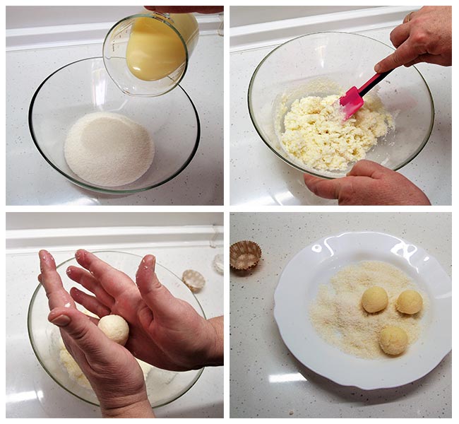 Cómo hacer bolitas o trufas de coco