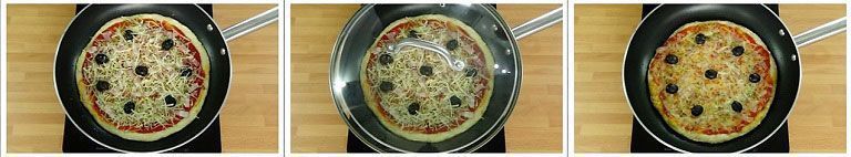 Pizza sin horno a la sartén