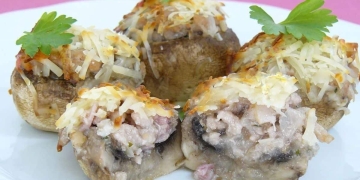 champiñones rellenos carne