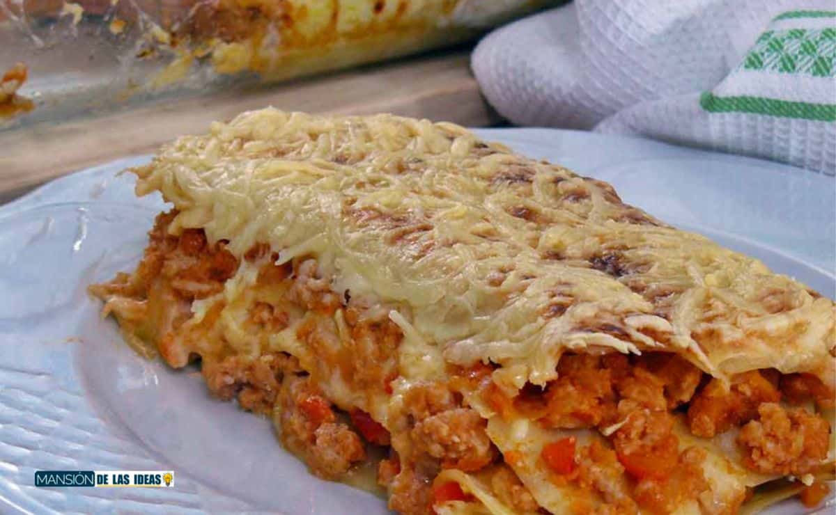 lasaña con carne