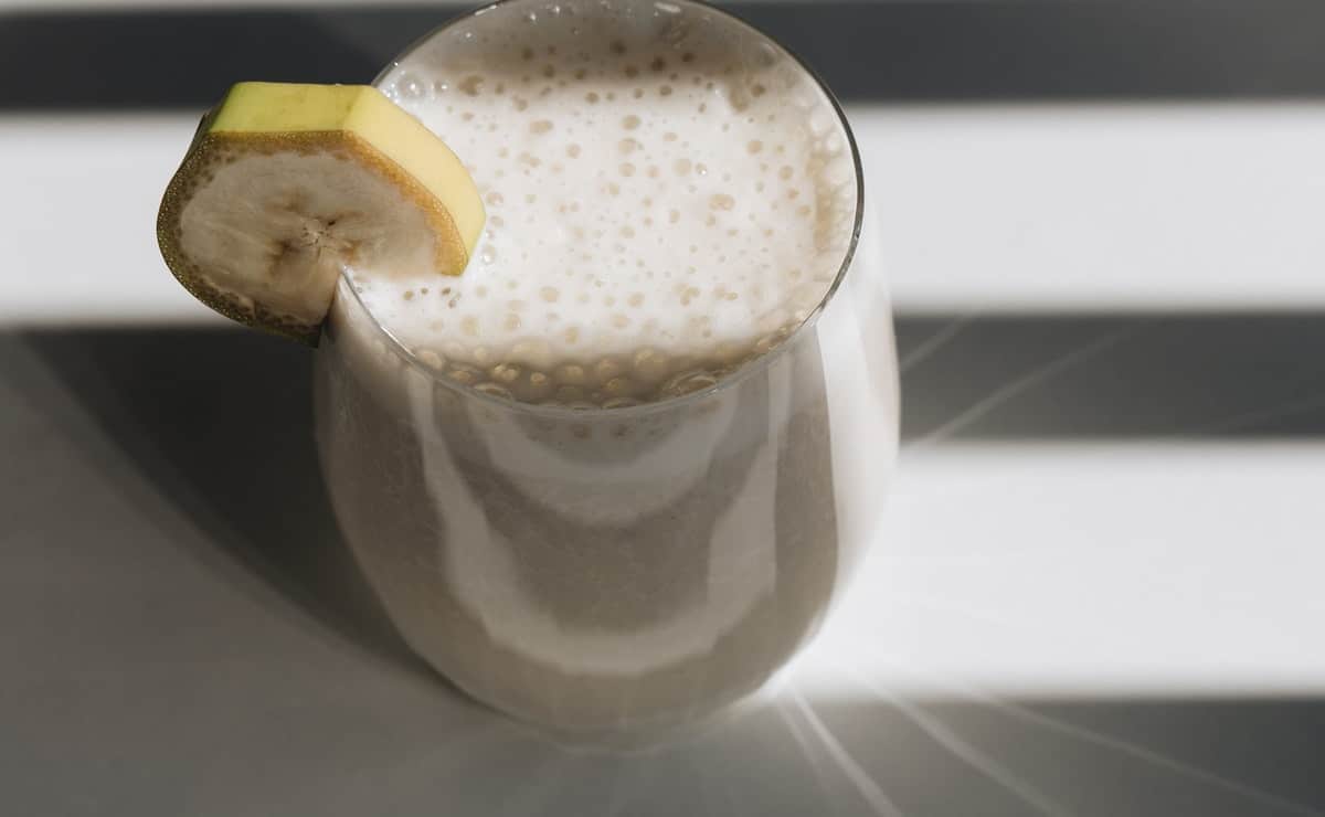 batido de harina avena con platano