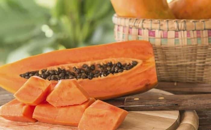 papaya con semilla