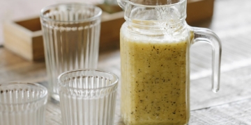 Batido de kiwi y plátano.