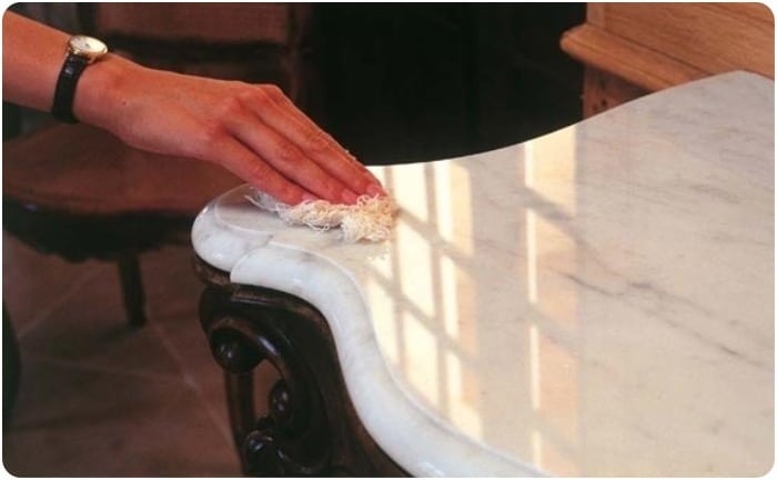 limpieza marmol blanco bicarbonato