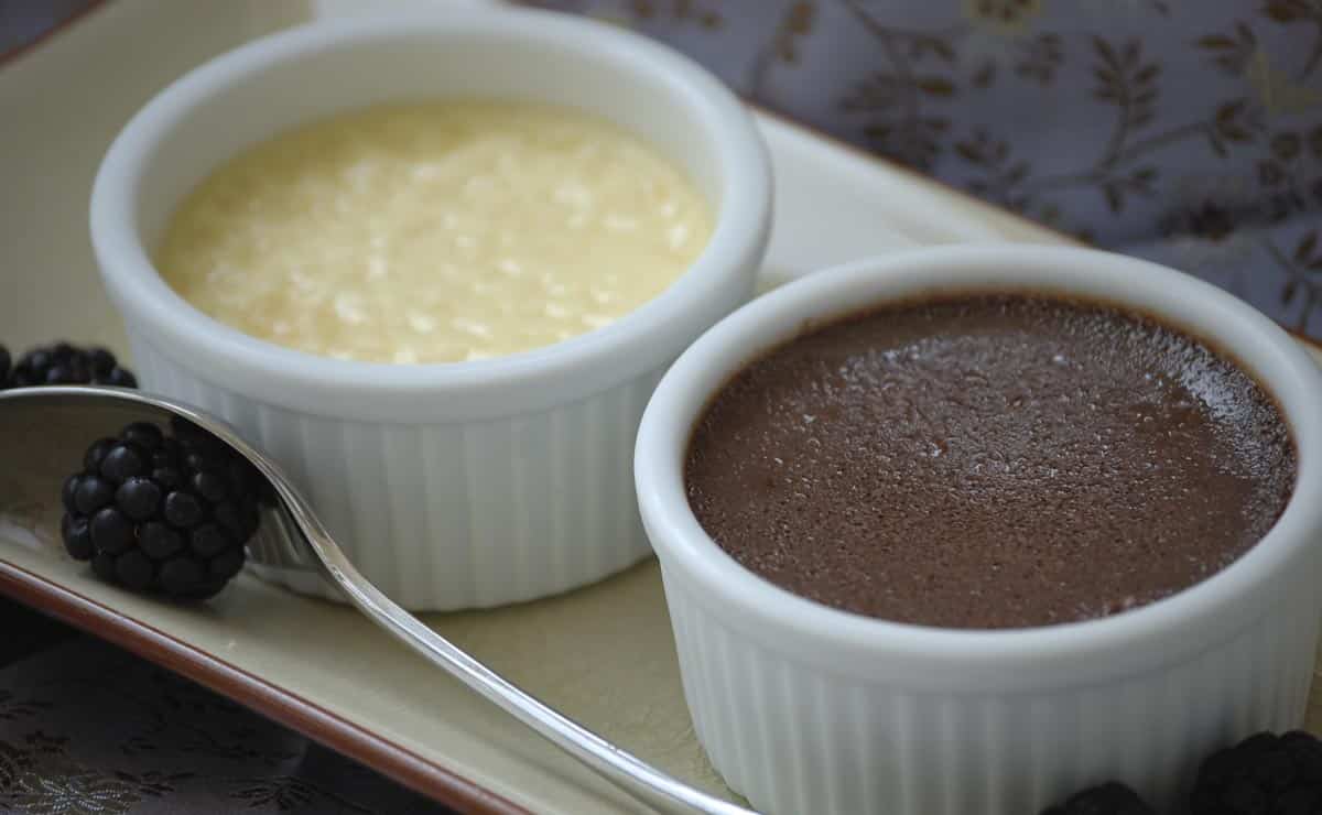 Natillas de vainilla sin horno