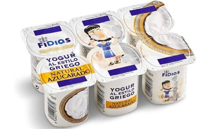 yogur natural azucarado Fidias