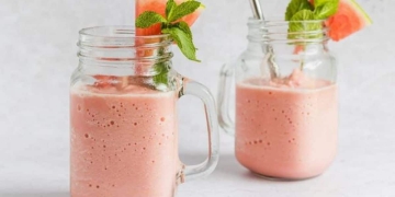 Batido de sandía y yogur