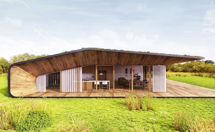 ecological wooden modular house