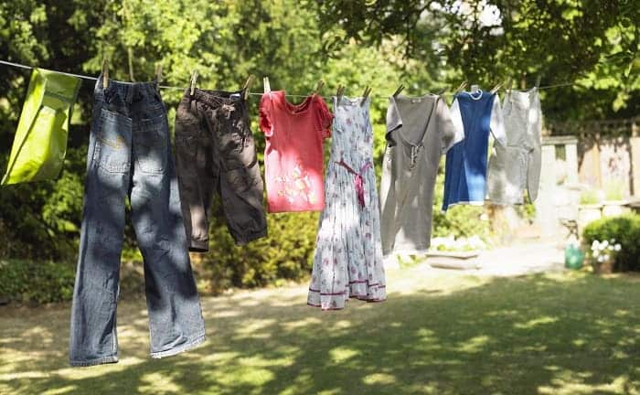 secar ropa limpia aire libre