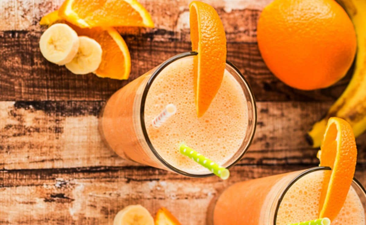 Batido de naranja y plátano