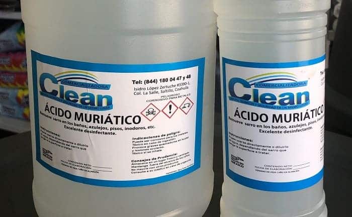 how to clean muriatic acid