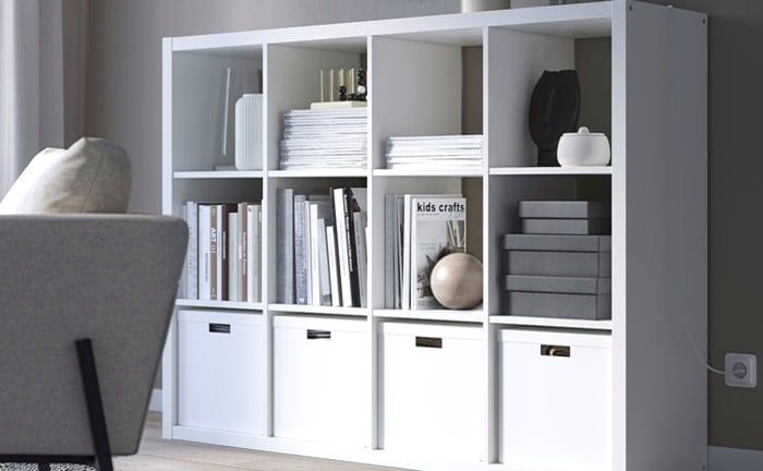 Kallax Ikea bedroom bookcase