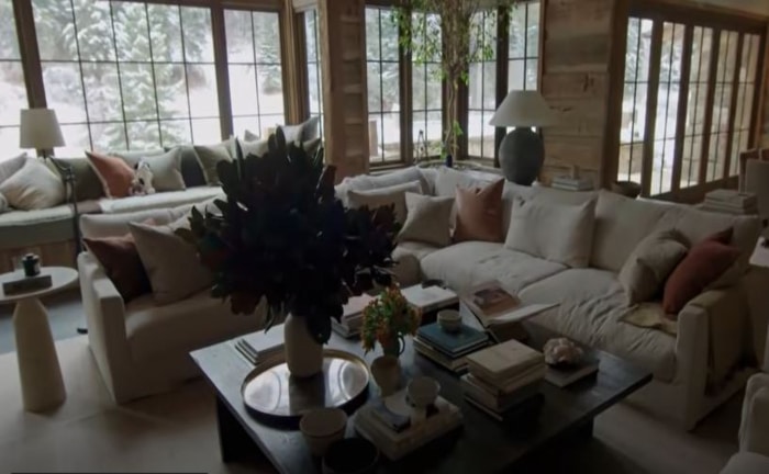 Aaron Paul mansion living room