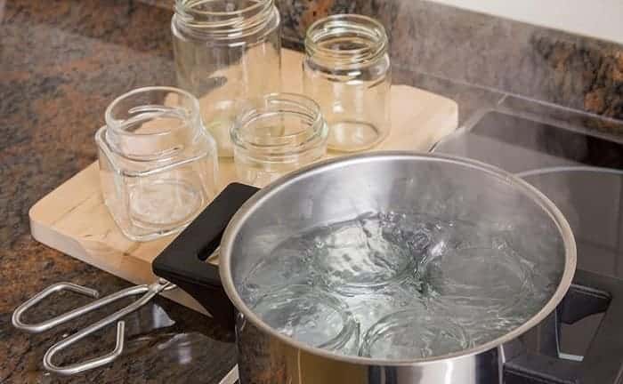 sterilize glass container