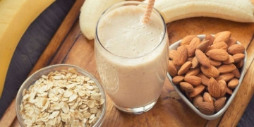 Batido de avena y almendras