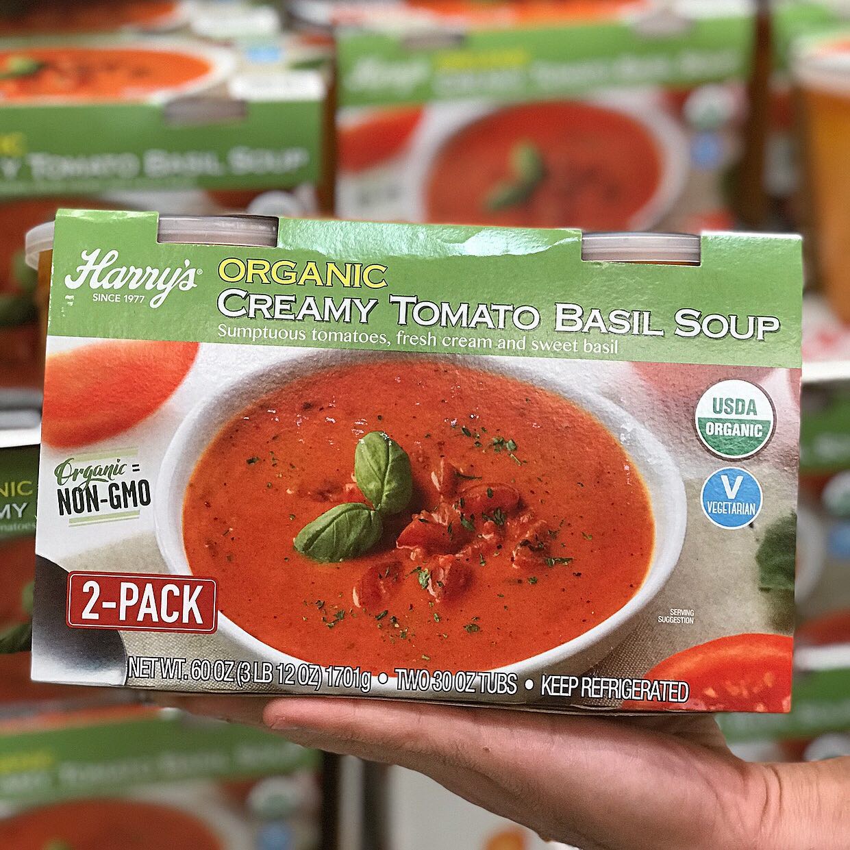 Harry's Organic Creamy Tomato Basil Soup, sold in Costco.