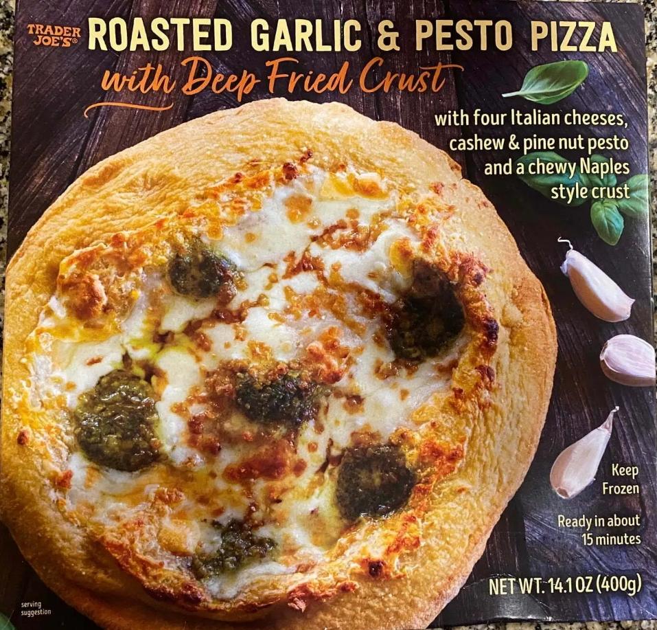 Trader Joe's Roasted Garlic & Pesto Pizza