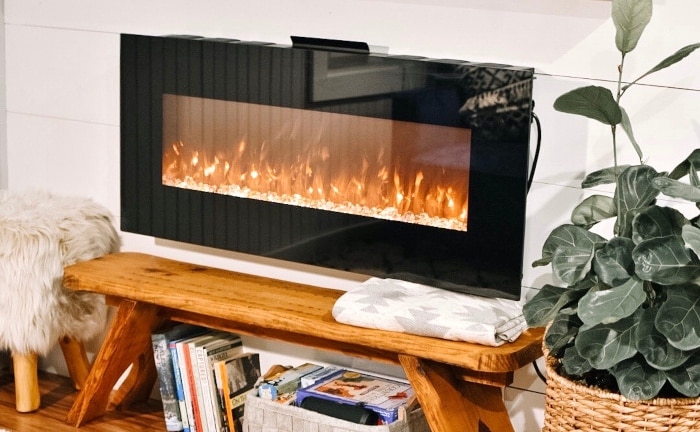 pellet fireplace in fireplace