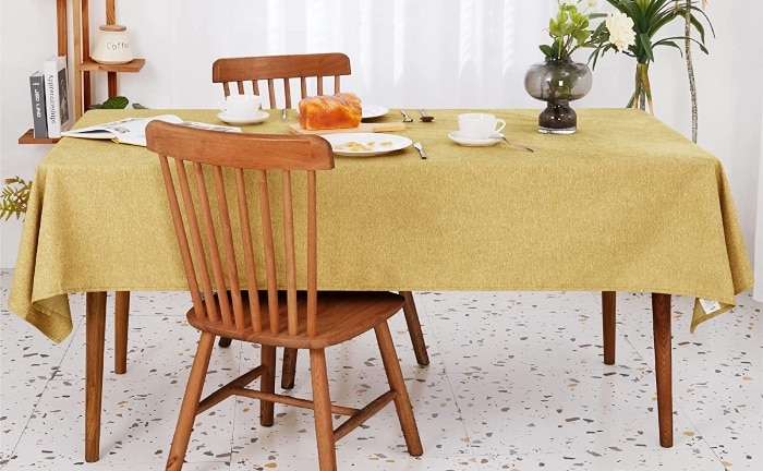 umi stain-resistant tablecloth from Amazon 