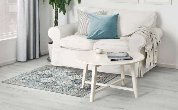 HVIDDING Ikea rug placed in living room