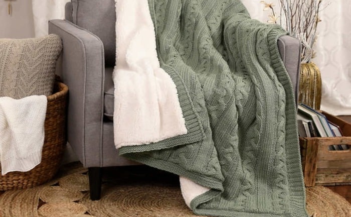 Sherpa sofa blanket Costco