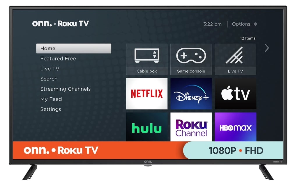 onn. 40” Class FHD (1080P) LED Roku Smart TV