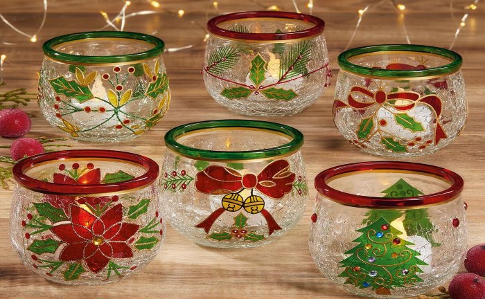 Costco Christmas candle holders