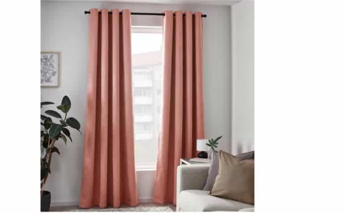 birtna ikea curtains pink
