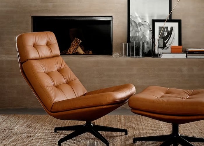 HAVBERG Swivel chair, Grann/Bomstad golden brown