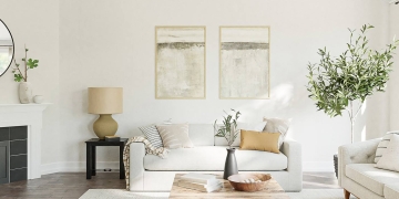 salon minimalista blanco