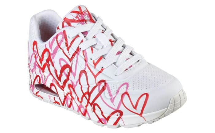 Skechers Street One -B Spread the Love with hearts in the colors red and pink