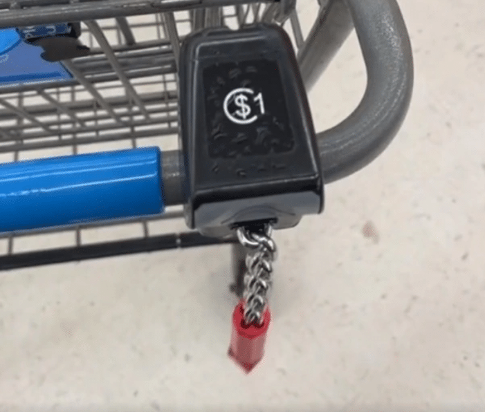 walmart chargin 1 dollar shopping cart