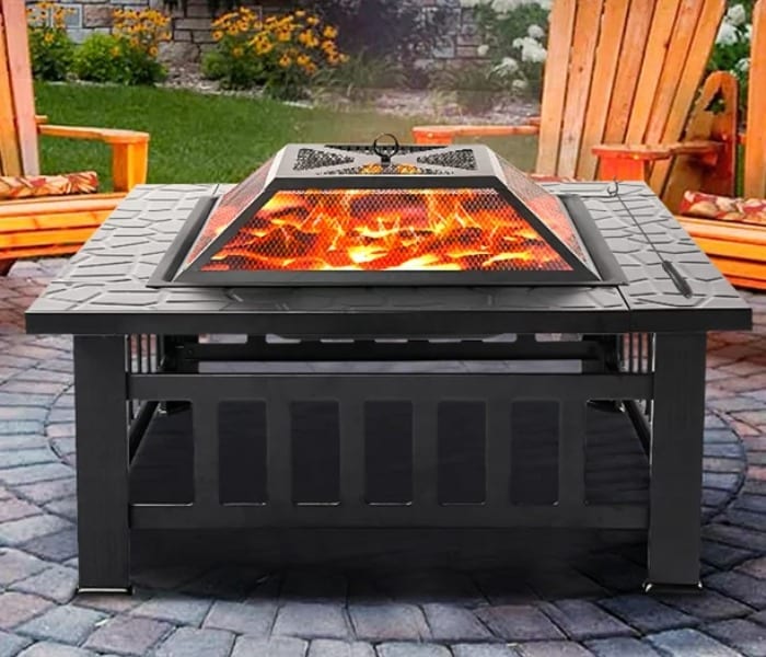 walmart fire pit bbq and ice bucket