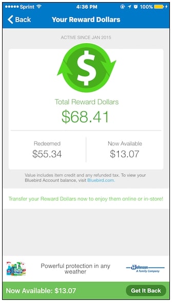 walmart reward dollars - app