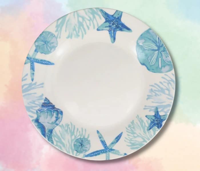 dollar tree beach themed plate