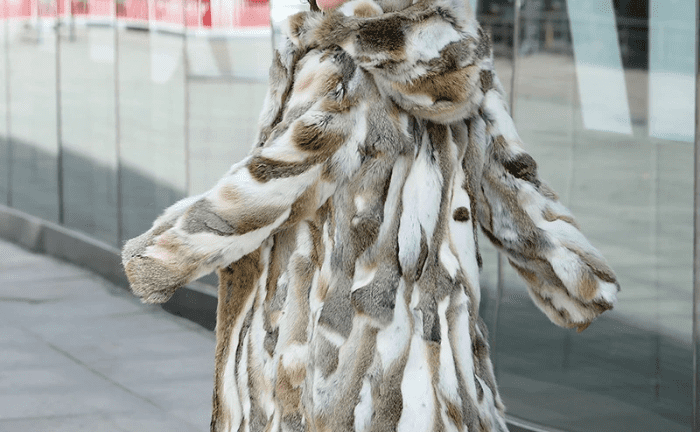 limpiar piel conejo abrigo