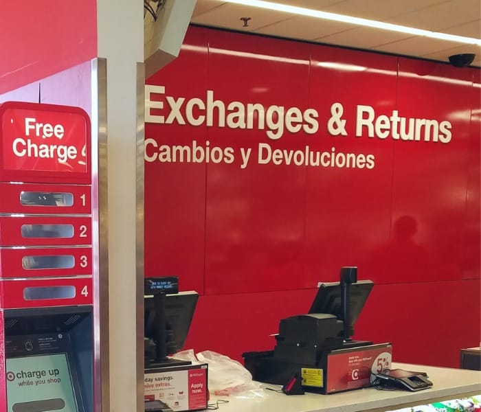 target returns exchanges new policy