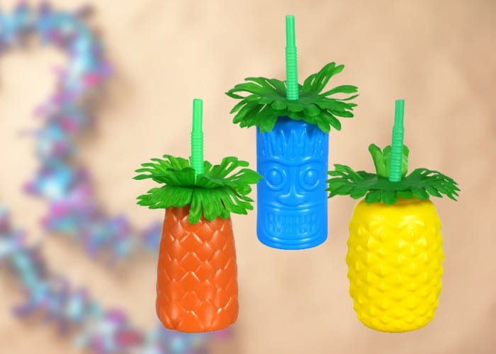 Luau-Themed Dollad Tree Cups