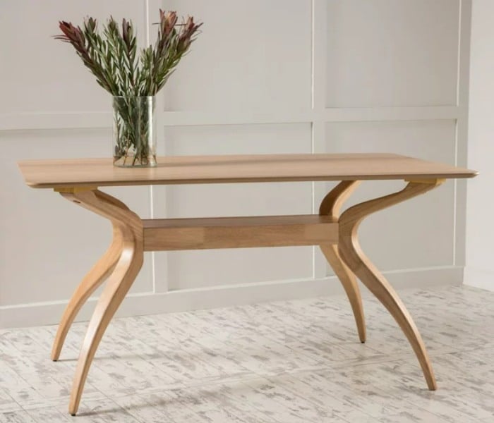 Noble House Logan Mid-Century Modern Wood Dining Table, Natural Oak