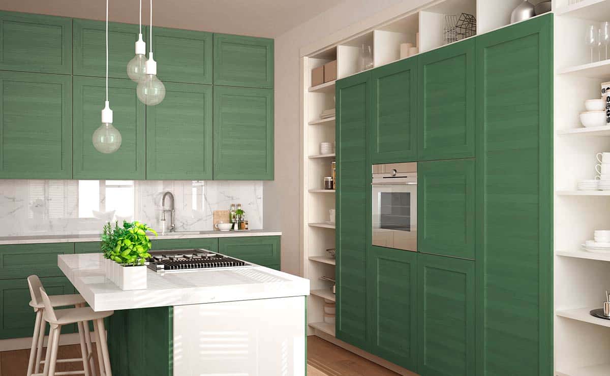 Muebles de cocina verdes