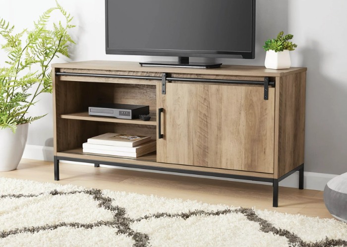 Mainstays TV Stand, for TVs up to 54'', from Walmart. 