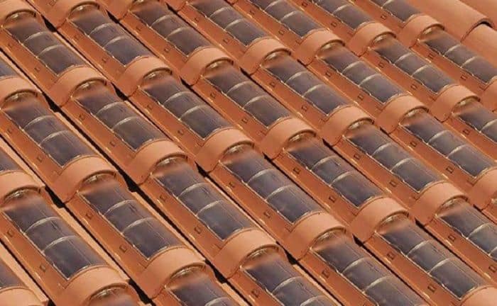 Tejado tejas solares energía solar